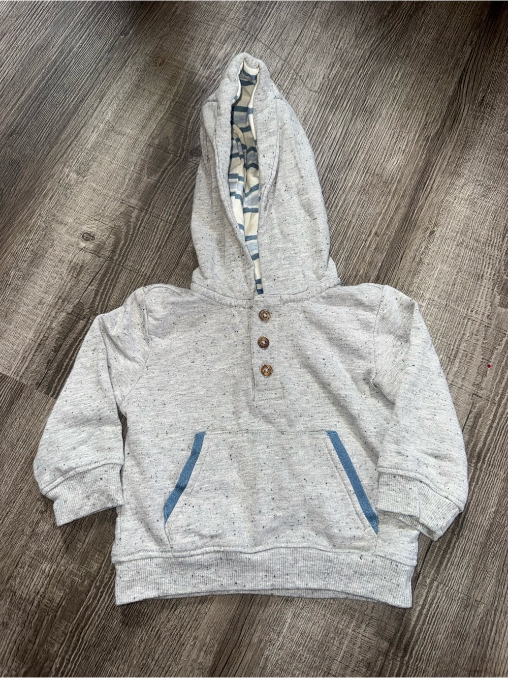 Tahari Baby Boys Gray Popover Hoodie Size 3-6 Months